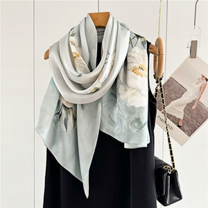 MaraSilk Pure Mulberry Silk Scarf - Oblong Crepe Satin MS603