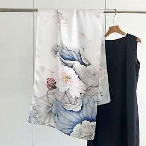 MaraSilk Pure Mulberry Silk Scarf - Oblong Crepe Satin MS603 66" x 21" MS60307