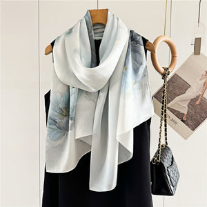MaraSilk Pure Mulberry Silk Scarf - Oblong Crepe Satin MS603
