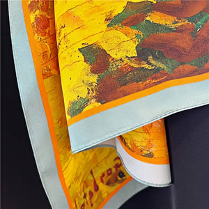 MaraSilk Pure Mulberry Silk Scarf - Oblong Crepe Satin MS605