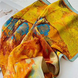 MaraSilk Pure Mulberry Silk Scarf - Oblong Crepe Satin MS605