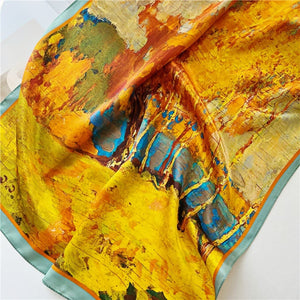 MaraSilk Pure Mulberry Silk Scarf - Oblong Crepe Satin MS605