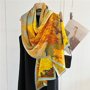 MaraSilk Pure Mulberry Silk Scarf - Oblong Crepe Satin MS605