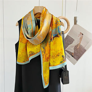 MaraSilk Pure Mulberry Silk Scarf - Oblong Crepe Satin MS605