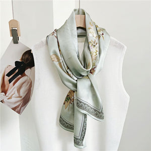 MaraSilk Pure Mulberry Silk Scarf - Oblong Crepe Satin MS606