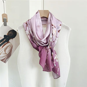 MaraSilk Pure Mulberry Silk Scarf - Oblong Crepe Satin MS606