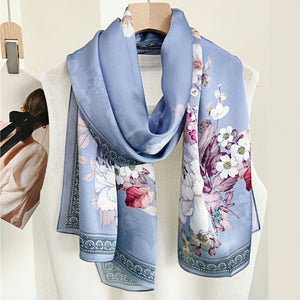 MaraSilk Pure Mulberry Silk Scarf - Oblong Crepe Satin MS606