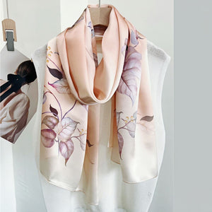 MaraSilk Pure Mulberry Silk Scarf - Oblong Crepe Satin MS606