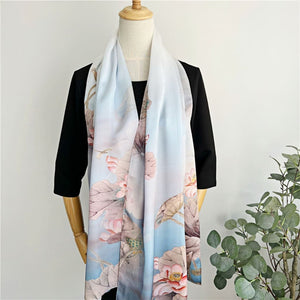 MaraSilk Pure Mulberry Silk Scarf - Oblong Crepe Satin MS610