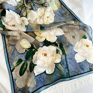 MaraSilk Pure Mulberry Silk Scarf - Oblong Crepe Satin MS615