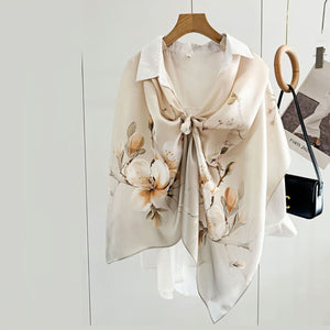 MaraSilk Pure Mulberry Silk Scarf - Oblong Crepe Satin MS616