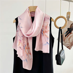 MaraSilk Pure Mulberry Silk Scarf - Oblong Crepe Satin MS617