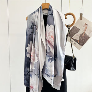 MaraSilk Pure Mulberry Silk Scarf - Oblong Crepe Satin MS618