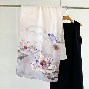 MaraSilk Pure Mulberry Silk Scarf - Oblong Crepe Satin MS618 66" x 21" MS61806