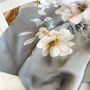 MaraSilk Pure Mulberry Silk Scarf - Oblong Crepe Satin MS619