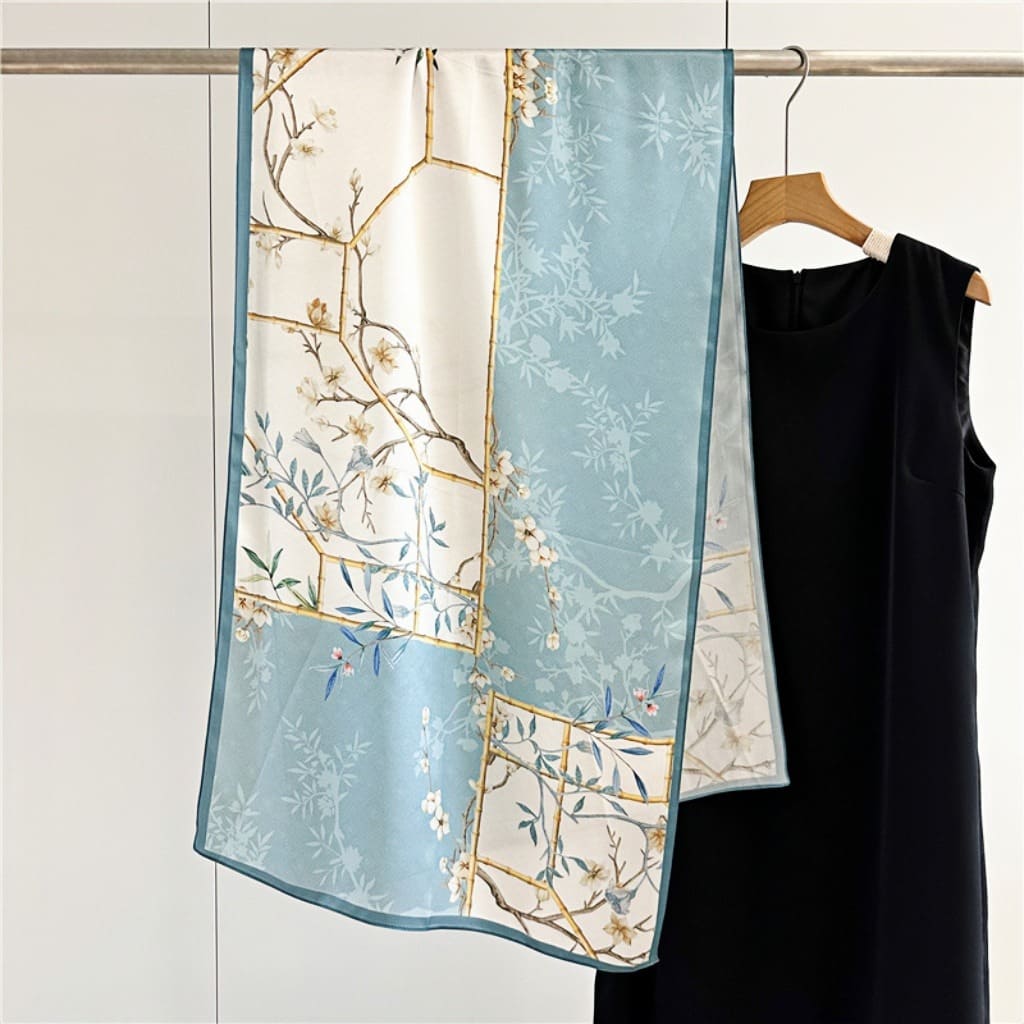 MaraSilk Pure Mulberry Silk Scarf - Oblong Crepe Satin MS620