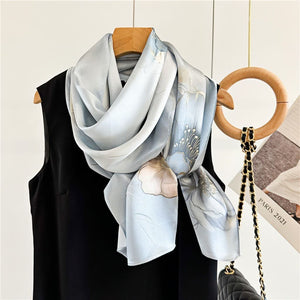 MaraSilk Pure Mulberry Silk Scarf - Oblong Crepe Satin MS621