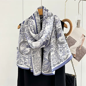 MaraSilk Pure Mulberry Silk Scarf - Oblong Crepe Satin MS622