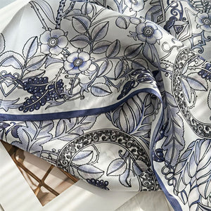 MaraSilk Pure Mulberry Silk Scarf - Oblong Crepe Satin MS622