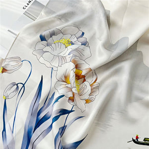 MaraSilk Pure Mulberry Silk Scarf - Oblong Crepe Satin MS623