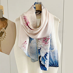 MaraSilk Pure Mulberry Silk Scarf - Oblong Crepe Satin MS623