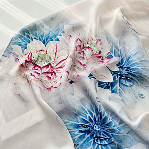 MaraSilk Pure Mulberry Silk Scarf - Oblong Crepe Satin MS623