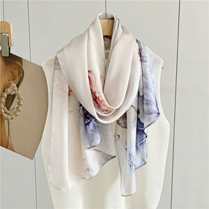 MaraSilk Pure Mulberry Silk Scarf - Oblong Crepe Satin MS623