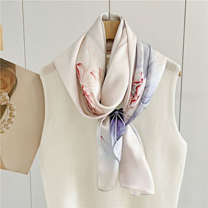 MaraSilk Pure Mulberry Silk Scarf - Oblong Crepe Satin MS623