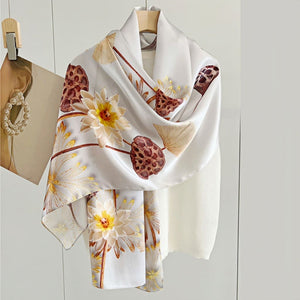 MaraSilk Pure Mulberry Silk Scarf - Oblong Crepe Satin MS623