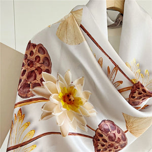 MaraSilk Pure Mulberry Silk Scarf - Oblong Crepe Satin MS623