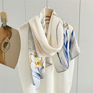 MaraSilk Pure Mulberry Silk Scarf - Oblong Crepe Satin MS623