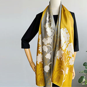 MaraSilk Pure Mulberry Silk Scarf - Oblong Crepe Satin MS624 66" x 21" MS62401