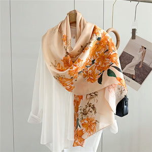 MaraSilk Pure Mulberry Silk Scarf - Oblong Crepe Satin MS625