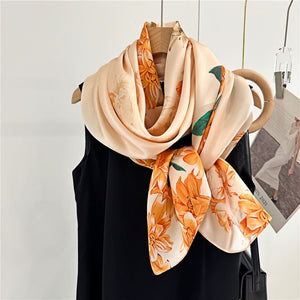 MaraSilk Pure Mulberry Silk Scarf - Oblong Crepe Satin MS625