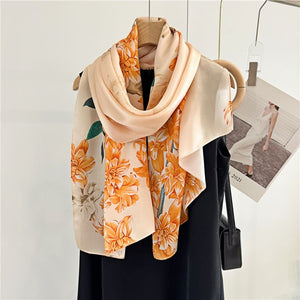 MaraSilk Pure Mulberry Silk Scarf - Oblong Crepe Satin MS625 66" x 21" MS62501