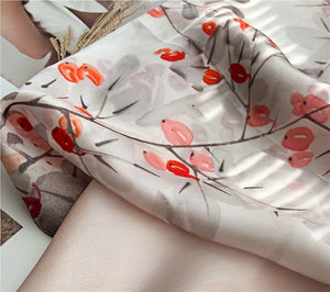 MaraSilk Pure Mulberry Silk Scarf - Oblong Crepe Satin MS627