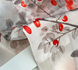 MaraSilk Pure Mulberry Silk Scarf - Oblong Crepe Satin MS627