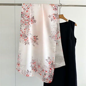 MaraSilk Pure Mulberry Silk Scarf - Oblong Crepe Satin MS627