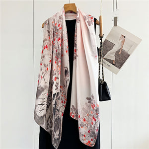 MaraSilk Pure Mulberry Silk Scarf - Oblong Crepe Satin MS627