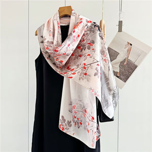 MaraSilk Pure Mulberry Silk Scarf - Oblong Crepe Satin MS627