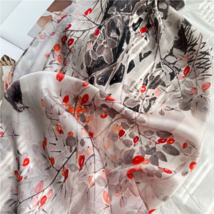 MaraSilk Pure Mulberry Silk Scarf - Oblong Crepe Satin MS627