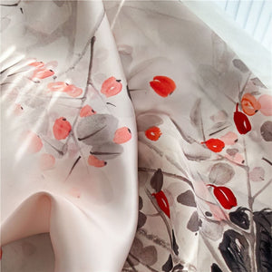 MaraSilk Pure Mulberry Silk Scarf - Oblong Crepe Satin MS627