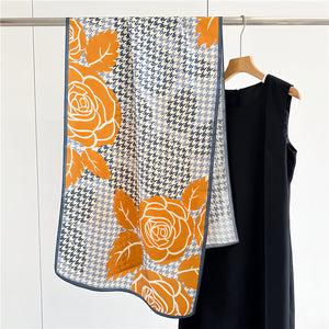 MaraSilk Pure Mulberry Silk Scarf - Oblong Crepe Satin MS628 66" x 21" MS62802