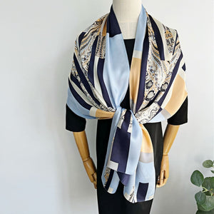 MaraSilk Pure Mulberry Silk Scarf - Oblong Crepe Satin MS629