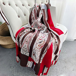 MaraSilk Pure Mulberry Silk Scarf - Oblong Crepe Satin MS629