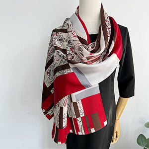 MaraSilk Pure Mulberry Silk Scarf - Oblong Crepe Satin MS629