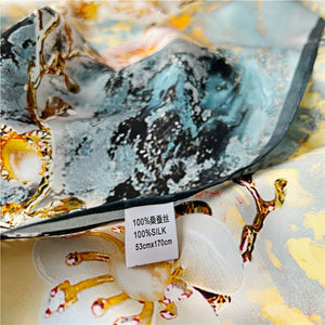 MaraSilk Pure Mulberry Silk Scarf - Oblong Crepe Satin MS630