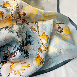 MaraSilk Pure Mulberry Silk Scarf - Oblong Crepe Satin MS630