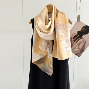 MaraSilk Pure Mulberry Silk Scarf - Oblong Crepe Satin MS830