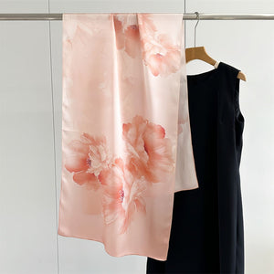 MaraSilk Pure Mulberry Silk Scarf - Oblong Crepe Satin MS830